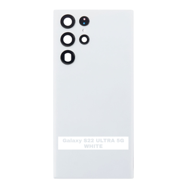SAMSUNG S22 ULTRA 5G -S908B- Battery Cover Extra Glass OEM- White – Image 3