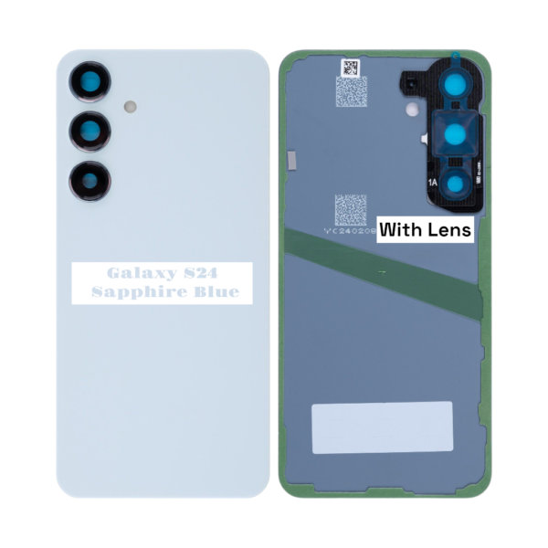 SAMSUNG S24 -S921B- Battery Cover Extra Glass OEM– Sapphire Blue