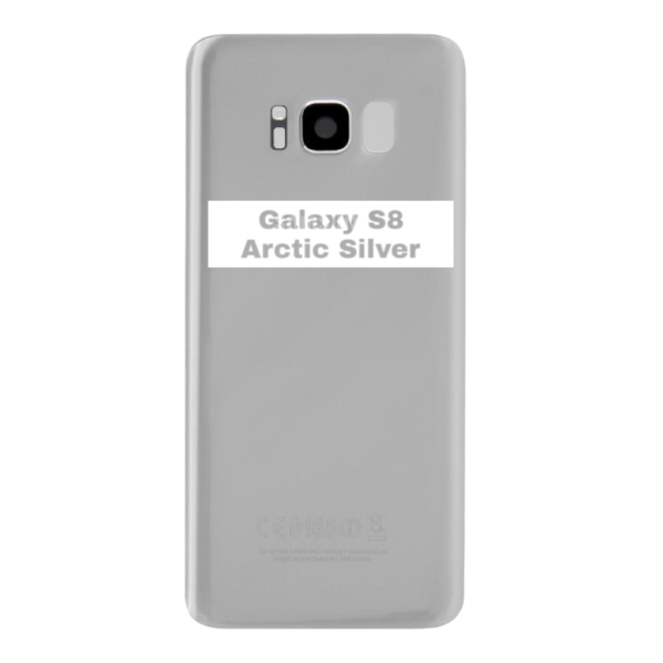 SAMSUNG Galaxy S8 – G950F – Battery Cover Extra Glass OEM – Arctic Silver – Image 3
