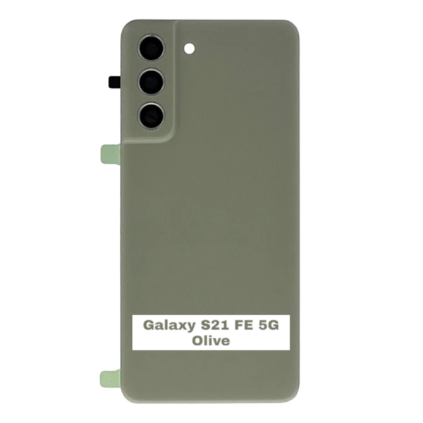 SAMSUNG S21 FE 5G -G990B- Battery Cover Extra Glass OEM- Olive – Image 3