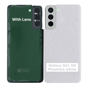 SAMSUNG S21 5G -G991B- Battery Cover Extra Glass OEM- Phantom White