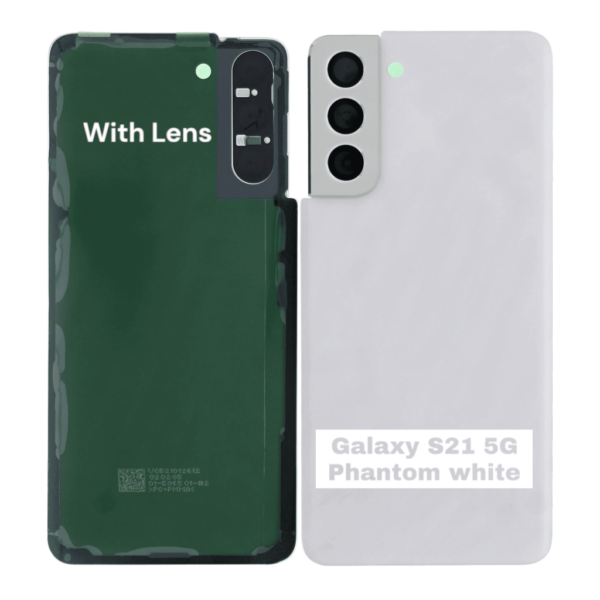 SAMSUNG S21 5G -G991B- Battery Cover Extra Glass OEM- Phantom White