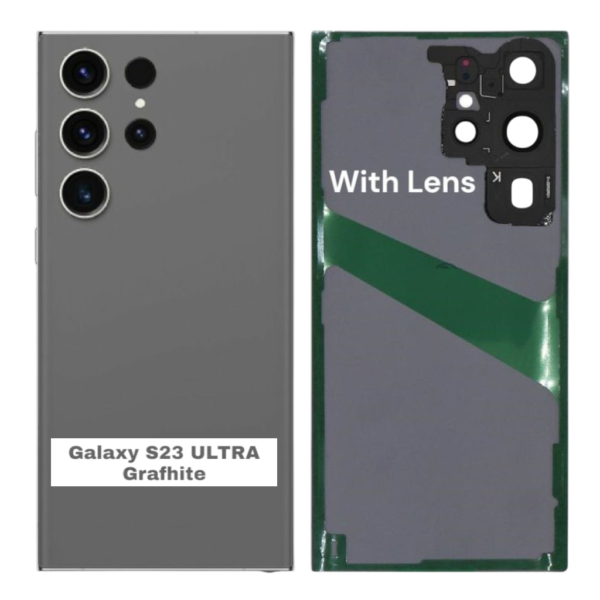 SAMSUNG S23 ULTRA -S918B- Battery Cover Extra Glass OEM- Grafhite