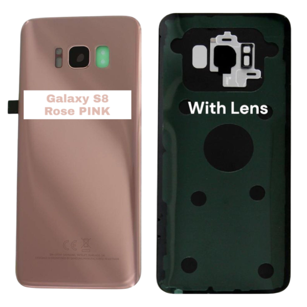 SAMSUNG Galaxy S8 – G950F – Battery Cover Extra Glass OEM – Rose Pink