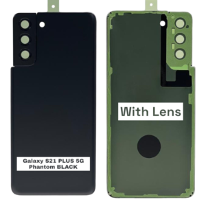 SAMSUNG S21 PLUS 5G -G996B- Battery Cover Extra Glass OEM- Phantom Black