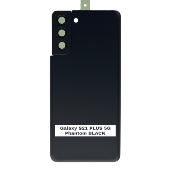 SAMSUNG S21 PLUS 5G -G996B- Battery Cover Extra Glass OEM- Phantom Black – Image 3