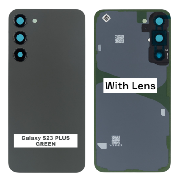 SAMSUNG S23 PLUS -S916B- Battery Cover Extra Glass OEM- Green