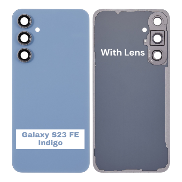SAMSUNG S23 FE -S711B- Battery Cover Extra Glass OEM- Lndigo