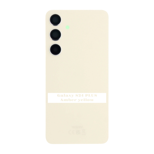 SAMSUNG S24 PLUS -S926B- Battery Cover Extra Glass OEM – Amber yellow – Image 3
