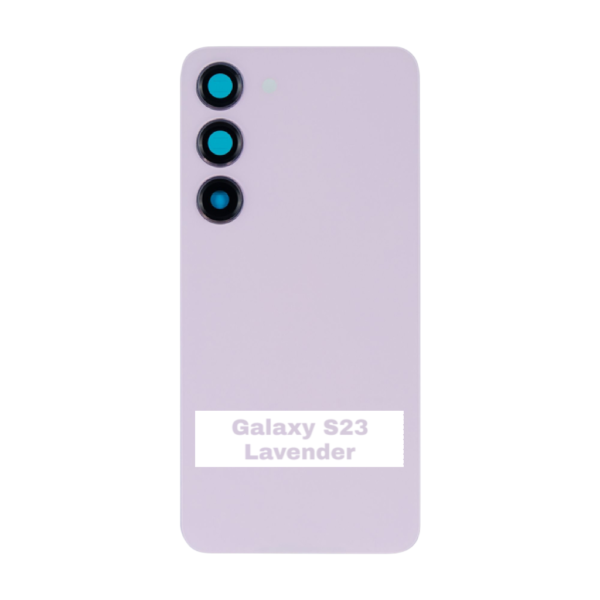 SAMSUNG S23 -S911B- Battery Cover Extra Glass OEM – Lavender – Image 3