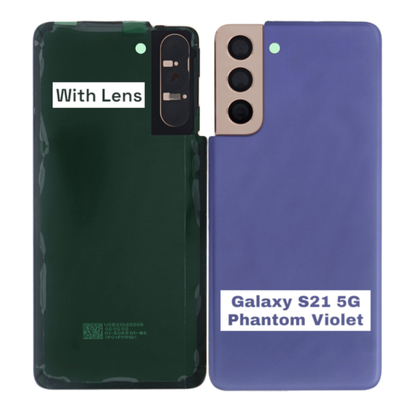 SAMSUNG S21 5G -G991B- Battery Cover Extra Glass OEM- Phantom Violet