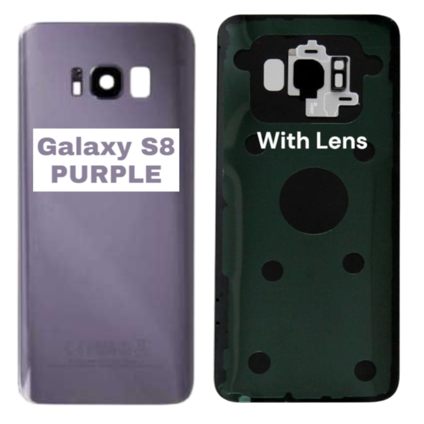 SAMSUNG Galaxy S8 – G950F – Battery Cover Extra Glass OEM – PURPLE