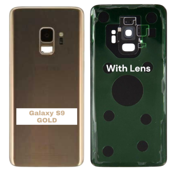 SAMSUNG Galaxy S9 – G960F – Battery Cover Extra Glass OEM – Gold