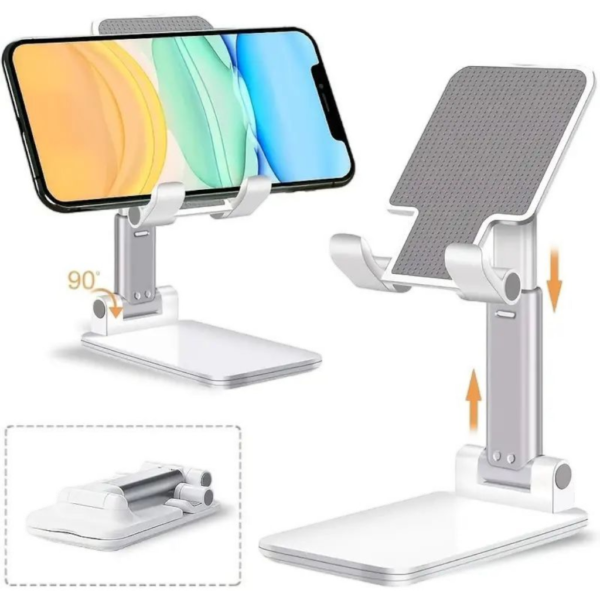 Support de bureau réglable pour téléphone portable, compatible avec iPhone, iPad, Xiaomi, tablette, universel – Image 2
