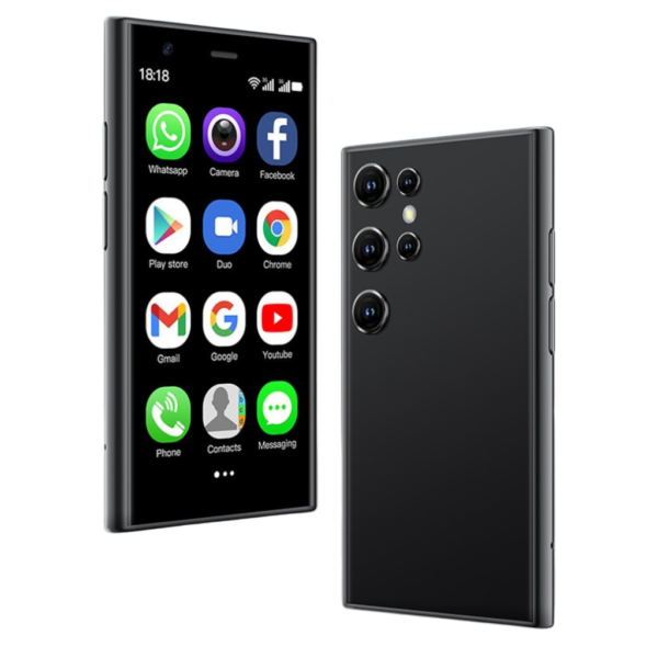 Mini smartphone SOYES S23 Pro 3,0 pouces, verre 3D ultra fin, Wi-Fi, double SIM, double caméra, carte 3G, téléphone de poche-Noir – Image 3