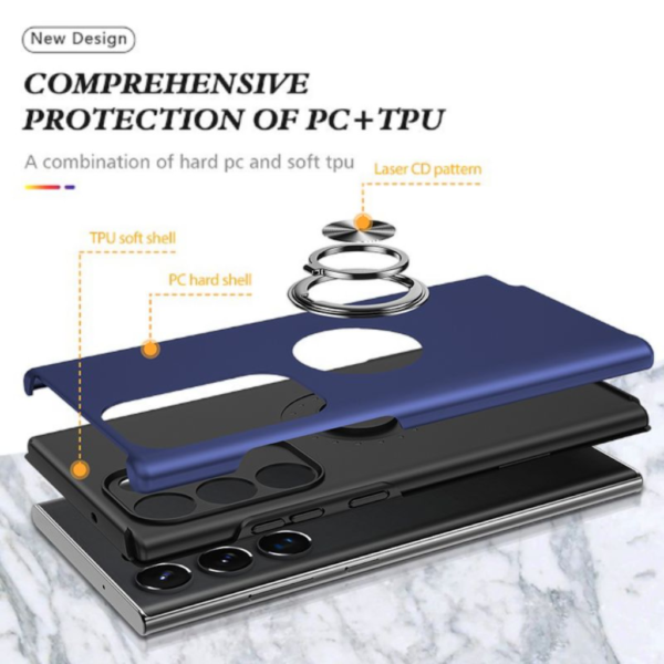 Coque ultra résistante aux chocs pour Galaxy S22 Ultra - Coque arrière magnétique antichoc - Blue – Image 3