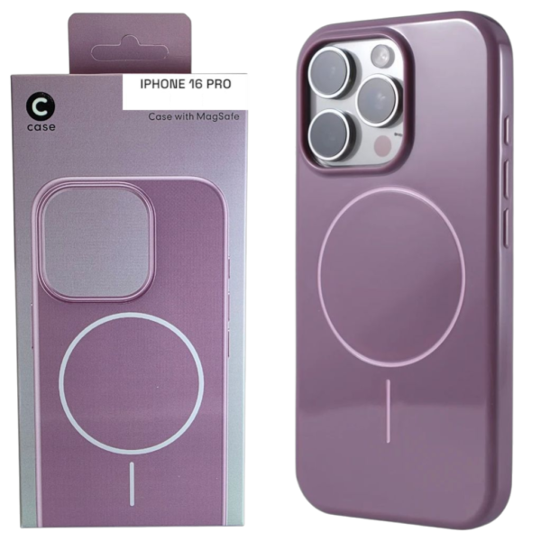 HARD PC MAGSAFE CASE ANTI DROP – FOR IPHONE 16 PRO  – Purple