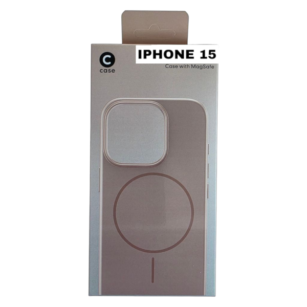 HARD PC MAGSAFE CASE ANTI DROP – FOR IPHONE 15  – Brown – Image 3