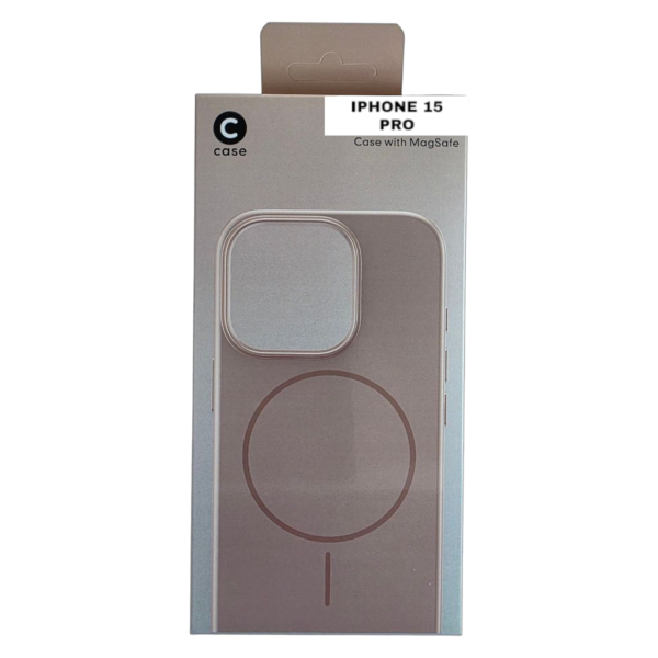 HARD PC MAGSAFE CASE ANTI DROP – FOR IPHONE 15 PRO – Brown – Image 3