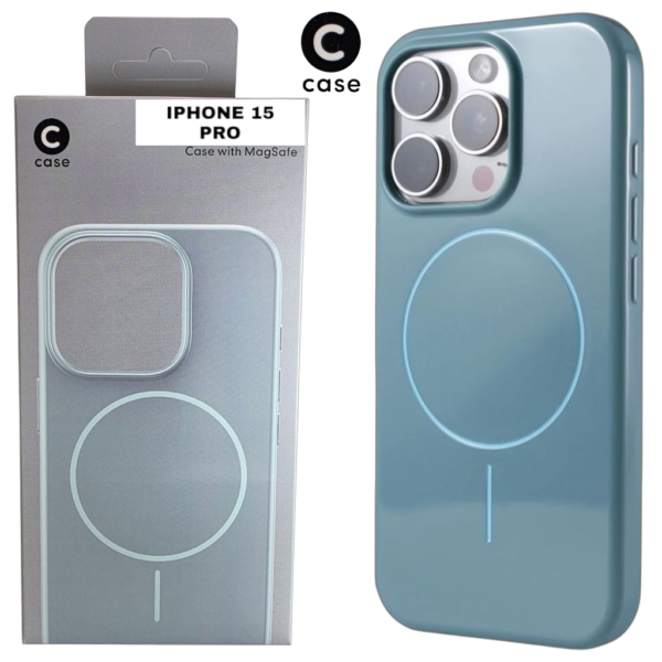 HARD PC MAGSAFE CASE ANTI DROP – FOR IPHONE 15 PRO – Blue
