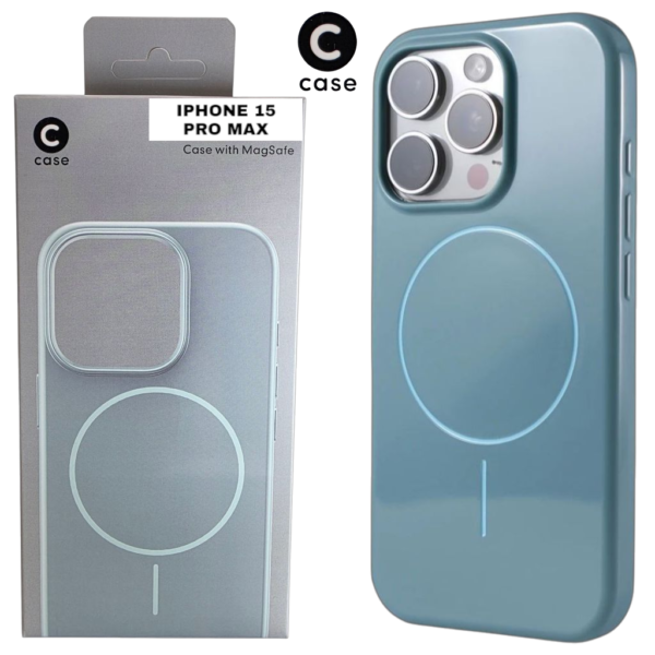 HARD PC MAGSAFE CASE ANTI DROP – FOR IPHONE 15 PRO MAX – Blue