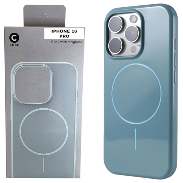 HARD PC MAGSAFE CASE ANTI DROP – FOR IPHONE 16 PRO  – Blue