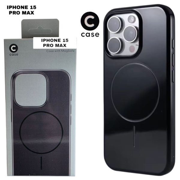 HARD PC MAGSAFE CASE ANTI DROP – FOR IPHONE 15 PRO MAX – Black
