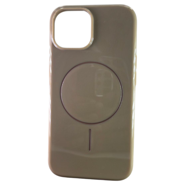 HARD PC MAGSAFE CASE ANTI DROP – FOR IPHONE 15 PLUS  – Brown – Image 2