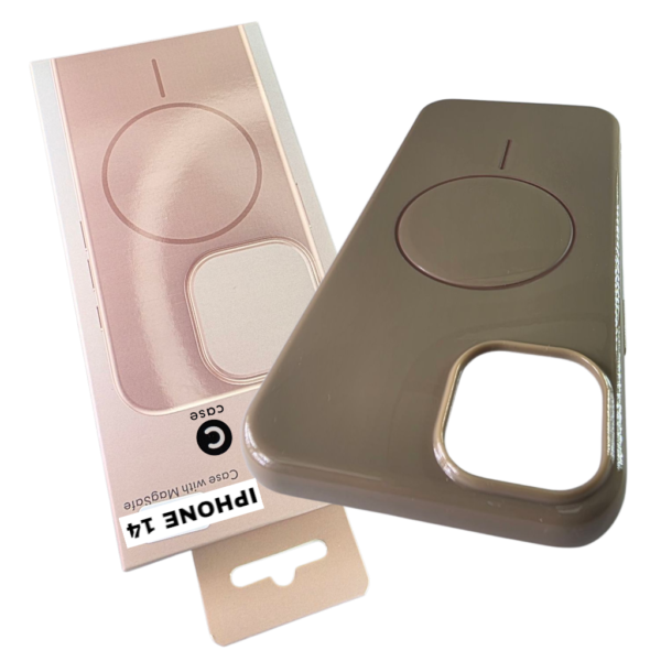 HARD PC MAGSAFE CASE ANTI DROP – FOR IPHONE 14 – Brown