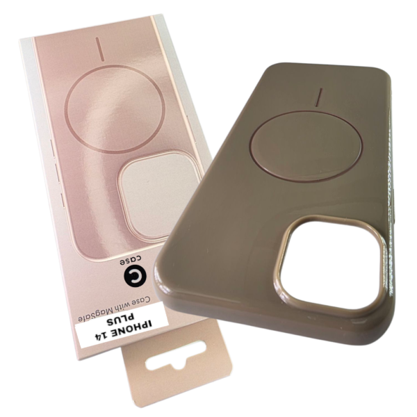 HARD PC MAGSAFE CASE ANTI DROP – FOR IPHONE 14 PLUS – Brown