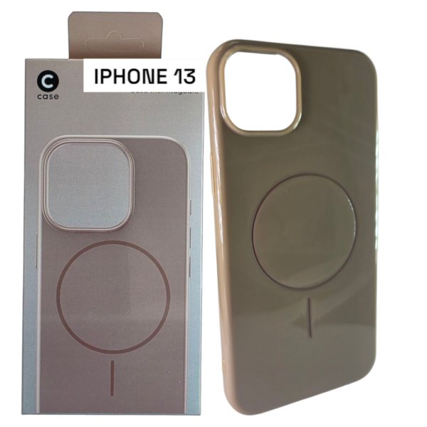 HARD PC MAGSAFE CASE ANTI DROP – FOR IPHONE 13 – Brown