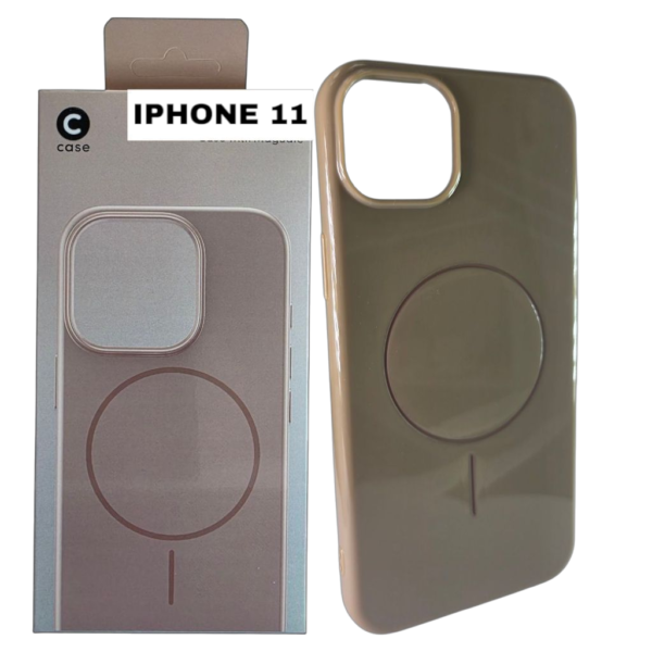 HARD PC MAGSAFE CASE ANTI DROP – FOR IPHONE 11 – Brown