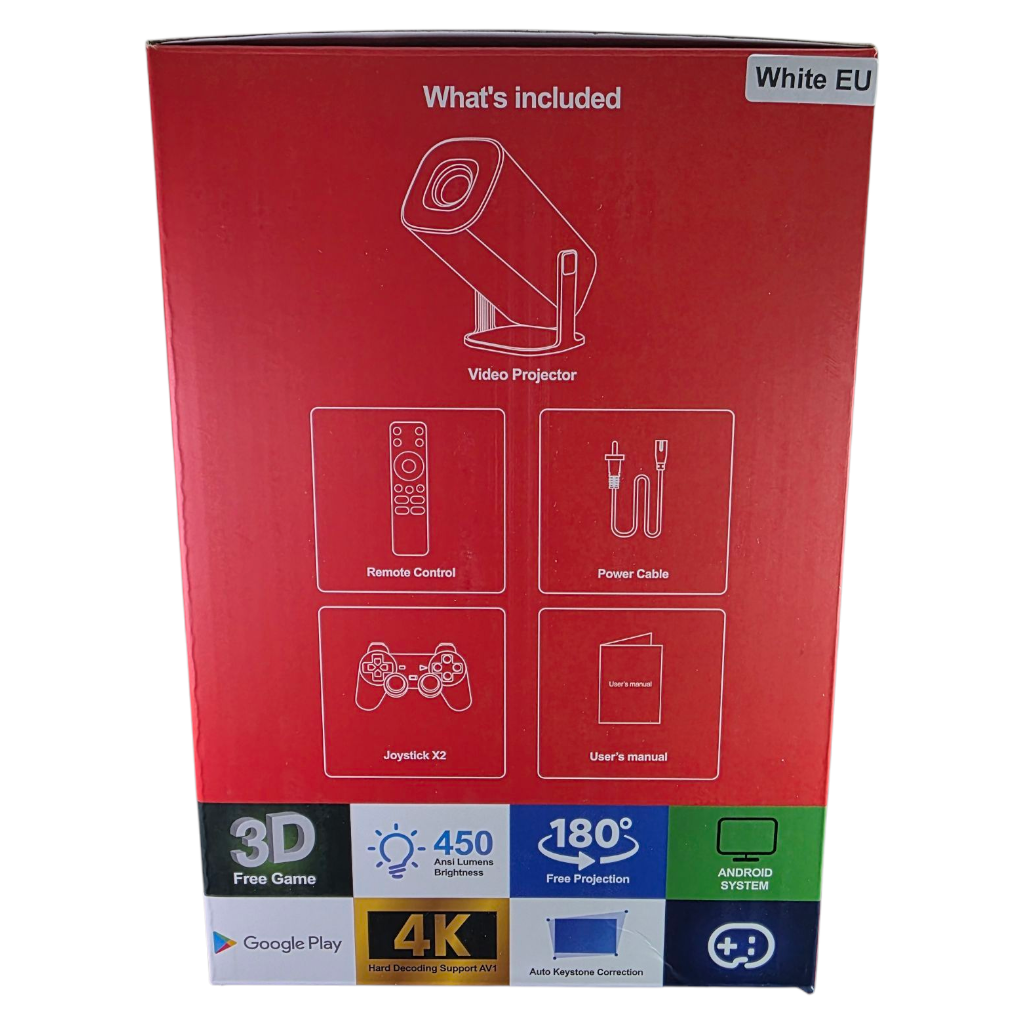 P30 MAX VIDEO GAME CONSOLE INCLUDE 2 WIRELESS GAME CONTROLLERS 3800 GAMES SUPPORT 4K 1080P ANDROID11 PORTABLE PROJECTOR – Image 3