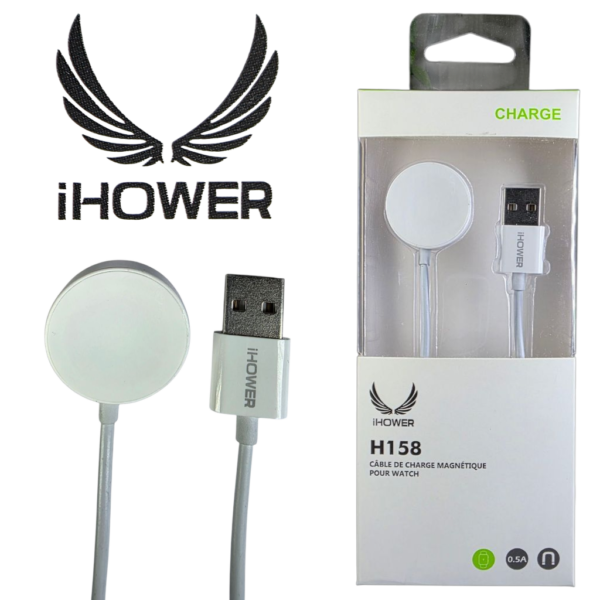 Câble de Charge Magnétique IHOWER H158 Pour Montre Connectée-Blanc