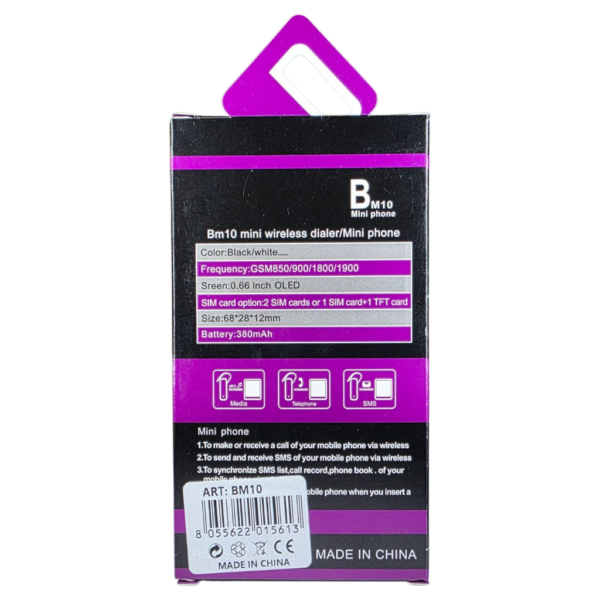 L8STAR BM10 COMPOSEUR SANS FIL/TÉLÉPHONE MIMI SUPER PETIT-Noir – Image 4