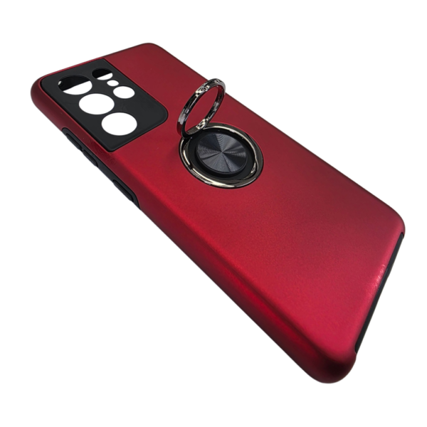 Coque ultra résistante aux chocs pour Galaxy S21 Ultra - Coque arrière magnétique antichoc - Rouge – Image 3