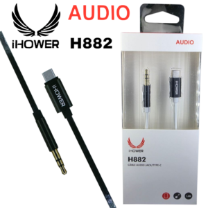 IHOWER H882 CABLE AUDIO jack TYPE-C 3.5MM 1.0M-Blanc