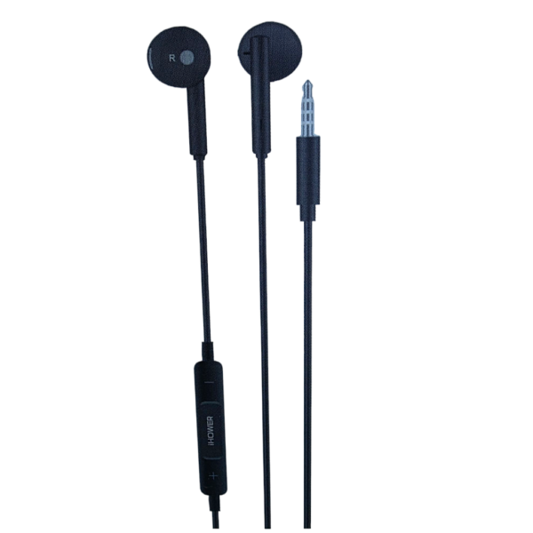 IHOWER E318 ERGONOMIC EARPHONE Câblé JACK 3.5MM EXCELLENT SOUND QUALITY-NOIR – Image 2