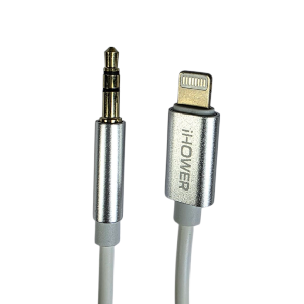 IHOWER H881 CABLE AUDIO jack LINGHTNING 3.5MM 1.0M-Blanc – Image 2