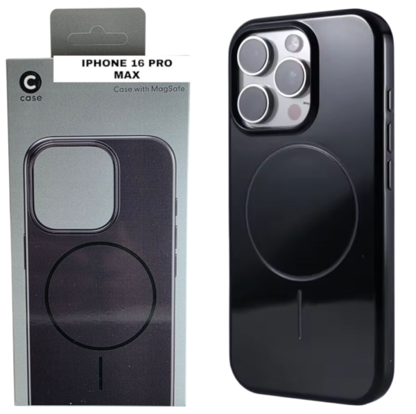 HARD PC MAGSAFE CASE ANTI DROP - FOR IPHONE 16 PRO MAX - Black
