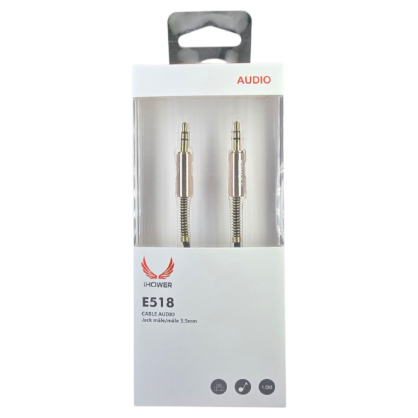 Câble audio jack 3,5 mm mâle/mâle IHOWER E518 - Noir – Image 3