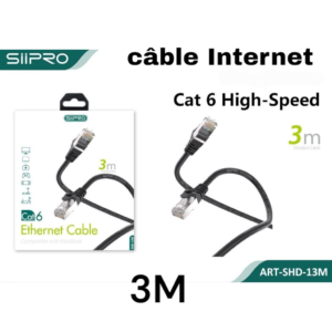 Câble Internet SIIPRO - SHD-13M-CAT6 3 M-NOIR