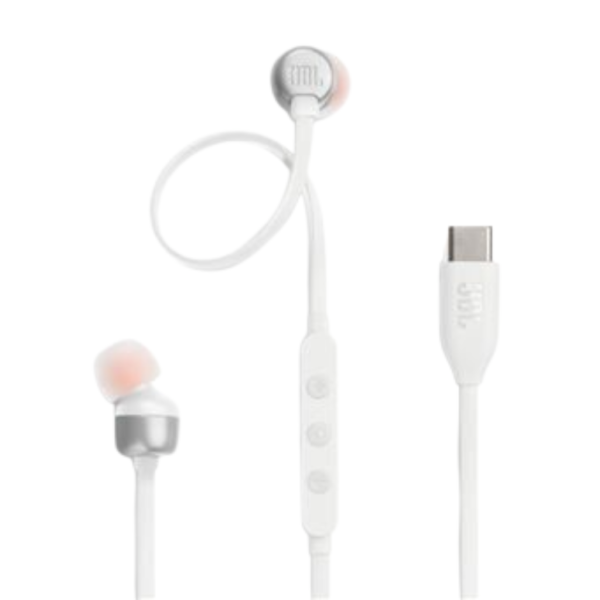 Écouteurs JBL Tune 310C USB-C avec connectivité USB-C-BLANC – Image 4