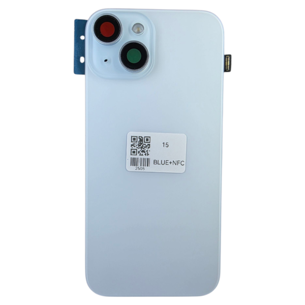 Pour iPhone 15 -Extra Glass avec NFC, cadre de caméra agrandi -Blue – Image 3