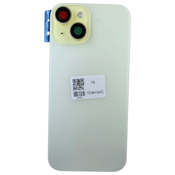 Pour iPhone 15 -Extra Glass avec NFC, cadre de caméra agrandi -JAUNE – Image 3