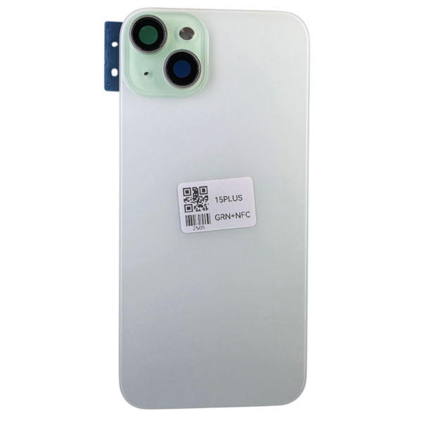 Pour iPhone 15 PLUS -Extra Glass avec NFC, cadre de caméra agrandi -VERT – Image 3
