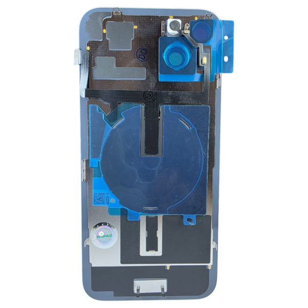 Pour iPhone 15 PLUS -Extra Glass avec NFC, cadre de caméra agrandi -BLUE – Image 2