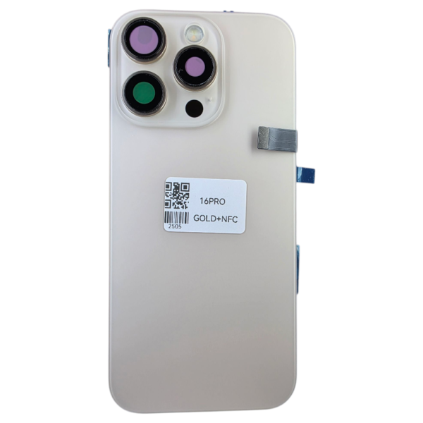 Pour iPhone 16 PRO -Extra Glass avec NFC, cadre de caméra agrandi -OR naturel – Image 3