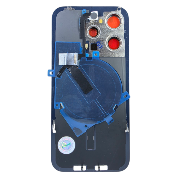 Pour iPhone 15 PRO -Extra Glass avec NFC, cadre de caméra agrandi -Titane BLUE – Image 2