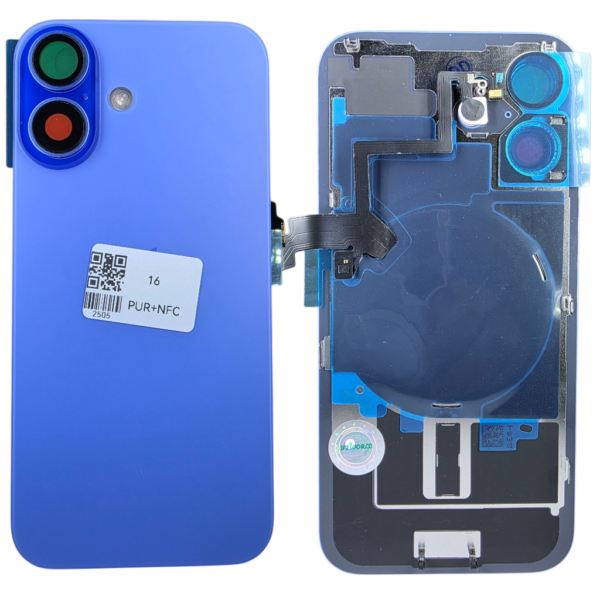 Pour iPhone 16 -Extra Glass avec NFC, cadre de caméra agrandi -VIOLET